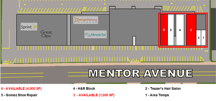 Retail Space Available - Mentor, Ohio 44060